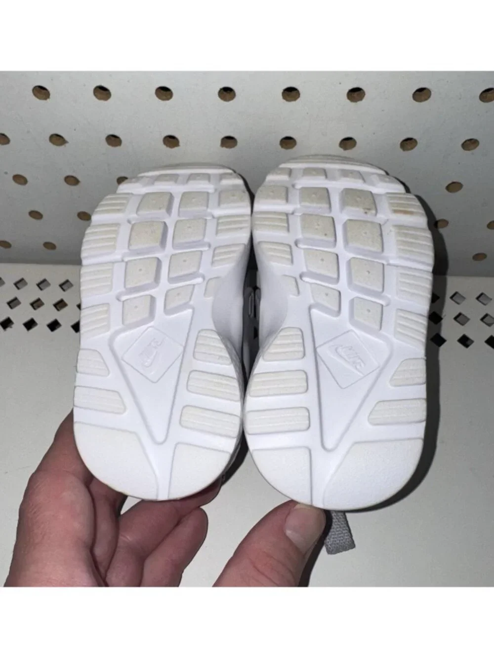 Nike Huarache Run Ultra TD Boys Baby Infant Athletic Shoes Size 5C Gray White